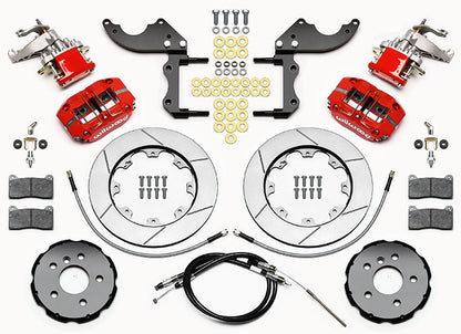 14-17 MINI COOPER FULL DISC BRAKE KIT,13/12" ROTORS,RED CALIPERS