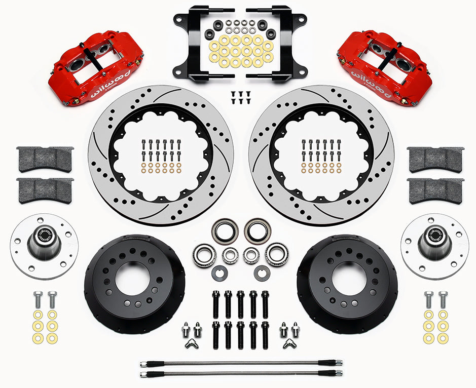 82-92 GM F-BODY,FRONT,SL6R,14" DRILLED ROTORS,RED