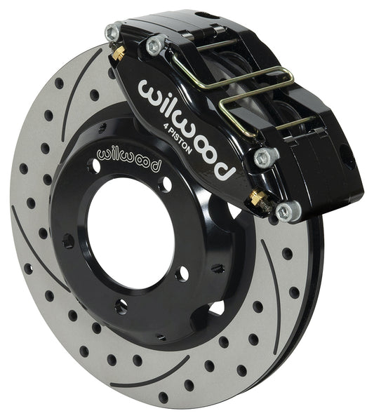 61-68 JAGUAR KIT,FRONT,11" DRILLED,BLACK,LINES