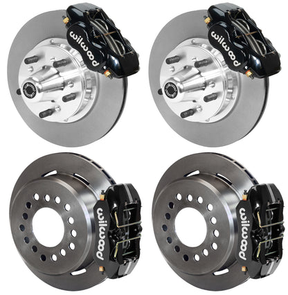 65-72 CDP A-BODY W/DISC SPINDLES FULL DISC BRAKE KIT,11" ROTORS,BLACK CALIPERS