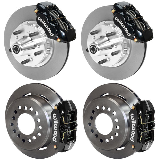 65-72 CDP A-BODY W/DISC SPINDLES FULL DISC BRAKE KIT,11" ROTORS,BLACK CALIPERS