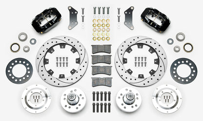 65-72 CDP A-BODY W/DISC SPINDLES FULL DISC BRAKE KIT,12" DRILLED ROTORS,BLACK