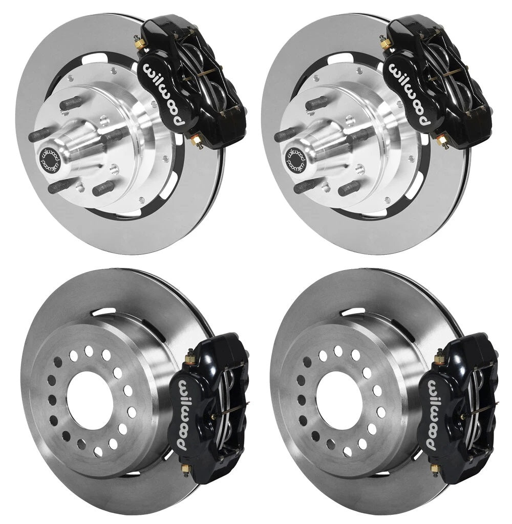 65-72 CDP A-BODY W/DISC SPINDLES FULL DISC BRAKE KIT,12" ROTORS,BLACK CALIPERS