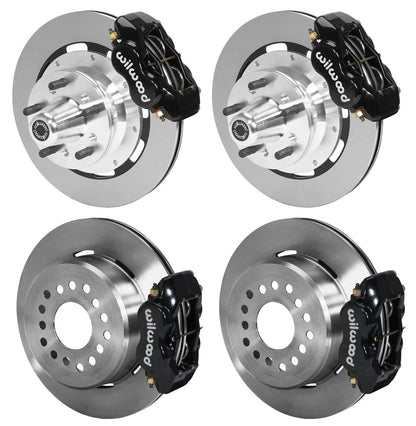 65-72 CDP A-BODY W/DISC SPINDLES FULL DISC BRAKE KIT,12" ROTORS,BLACK CALIPERS