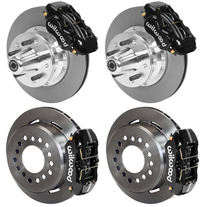 73-83 CDP W/DISC SPINDLES FULL DISC BRAKE KIT,11" ROTORS,BLACK CALIPERS