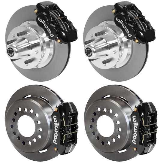 73-83 CDP W/DISC SPINDLES FULL DISC BRAKE KIT,11" ROTORS,BLACK CALIPERS