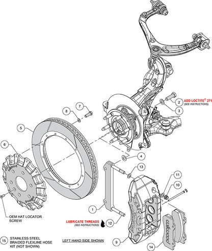 19-UP GM 1500 TRUCK/SUV,FRONT,TX6R 6 PISTON BLACK CALIPERS,16" ROTORS