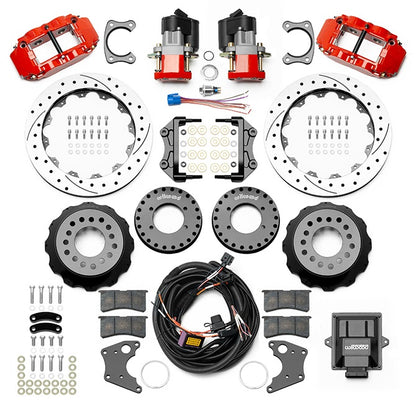 BIG FORD NEW KIT,2.50",EPB,13" DRILLED ROTORS,RED