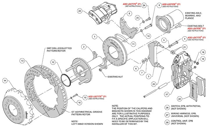 BIG FORD NEW KIT,2.50",EPB,13",RED