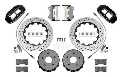18-21 WRANGLER JL FULL DISC BRAKE KIT,14" DRILLED ROTORS,BLACK CALIPERS