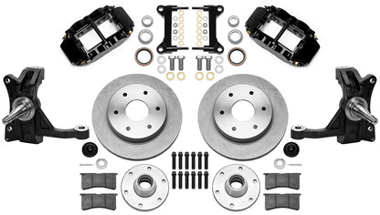 63-70 CHEVY C10 FRONT DISC BRAKE KIT & WIL IRON DROP SPINDLES,6-LUG 12" ROTORS,B