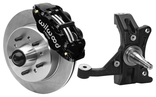 88-99 CHEVY C1500 FRONT DISC BRAKE KIT & WILWOOD DROP SPINDLES,12" ROTORS,BLACK