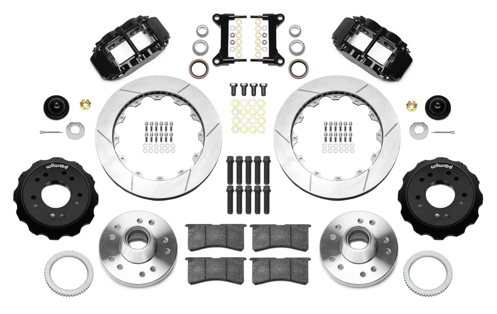 88-98 C1500 CURRIE REAR END & 2" DROP WILWOOD BRAKE KIT,13" ROTORS,BLACK CALIPER