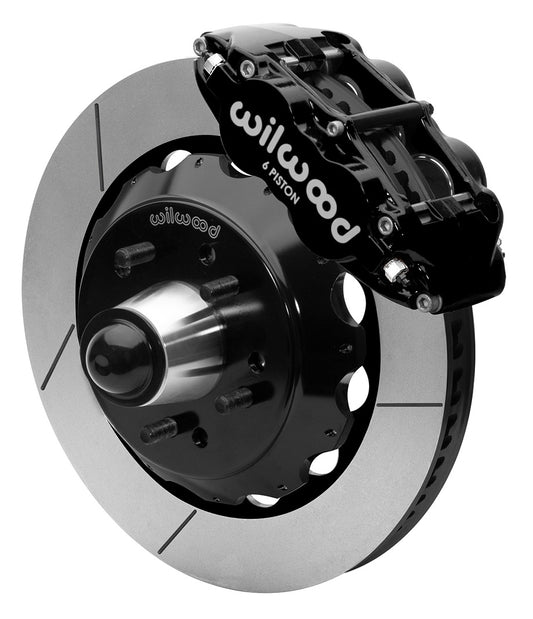 88-99 CHEVY C1500 FRONT DISC BRAKE KIT FOR WILWOOD DROP SPINDLES,14" ROTORS,BLK