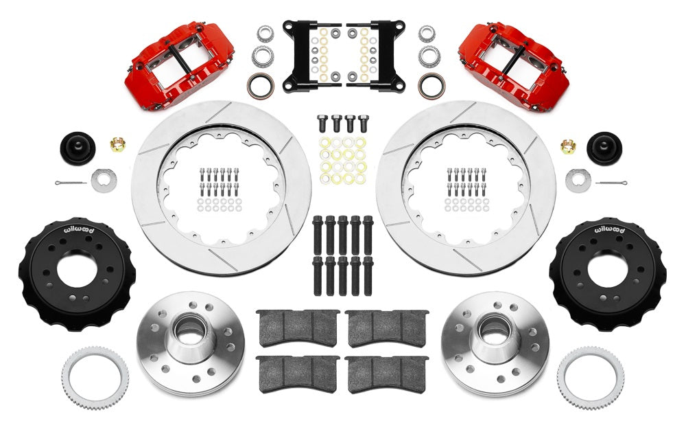 COILOVER SYSTEM,WILWOOD 14" BRAKES,RED,88-98 C1500 TRUCK