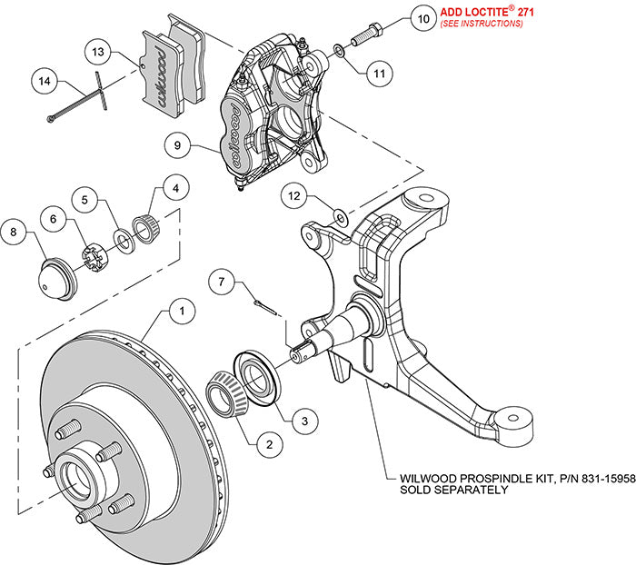 73-77 A,70-81 F,75-79 X,2GEN PROSPINDLE,FRONT,FDL-M,11",R