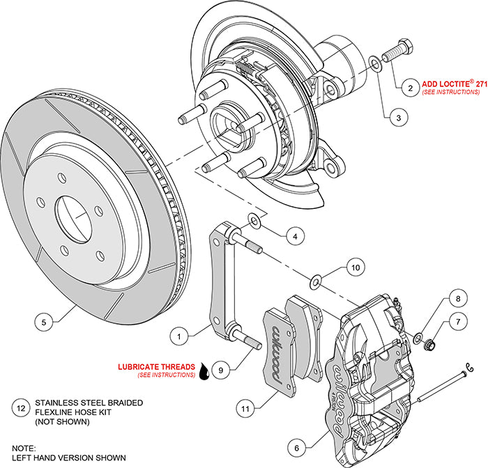 2013-2018 DODGE RAM 1500,REAR,AERO4 4 PISTON,15" ROTORS,RED CALIPERS