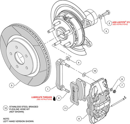 2013-2018 DODGE RAM 1500,REAR,AERO4 4 PISTON,15" ROTORS,RED CALIPERS