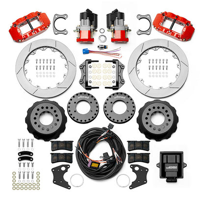 SMALL FORD KIT,2.50",ELECTRIC PB,13" ROTORS,RED CALIPERS