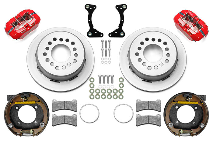 EXPLORER 8.8,REAR,DISC/DRUM,INTEGRAL,FDLI,11" ROTORS,RED CALIPERS