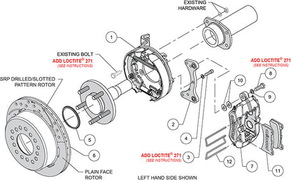 EXPLORER 8.8,REAR,DISC/DRUM,INTEGRAL,FDLI,11" ROTORS,RED CALIPERS