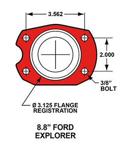 EXPLORER 8.8,REAR,DISC/DRUM,INTEGRAL,FDLI,11" ROTORS,BLACK CALIPERS