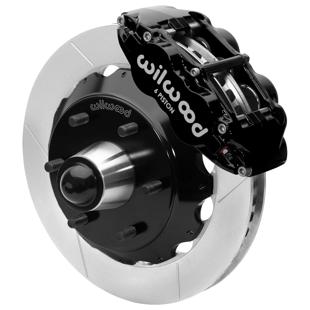 63-87 CHEVY C10 FRONT DISC BRAKE KIT FOR RIDETECH,CPP SPINDLES,6-LUG,13",BLACK