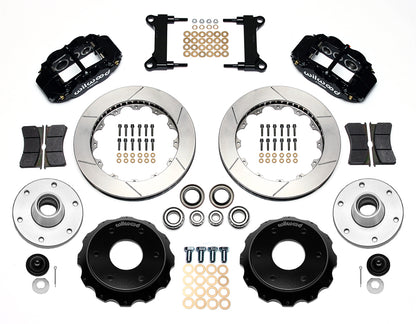 63-87 CHEVY C10 FRONT DISC BRAKE KIT FOR RIDETECH,CPP SPINDLES,6-LUG,13",BLACK