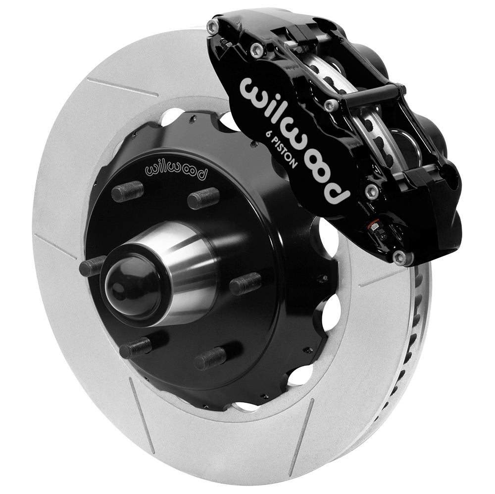 63-87 CHEVY C10 FRONT DISC BRAKE KIT FOR RIDETECH,CPP SPINDLES,6-LUG,14",BLACK