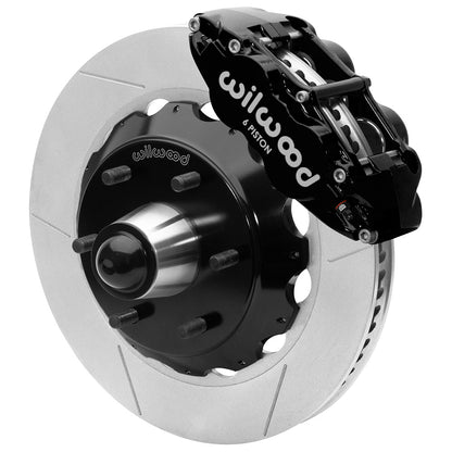 63-87 CHEVY C10 FRONT DISC BRAKE KIT FOR RIDETECH,CPP SPINDLES,6-LUG,14",BLACK