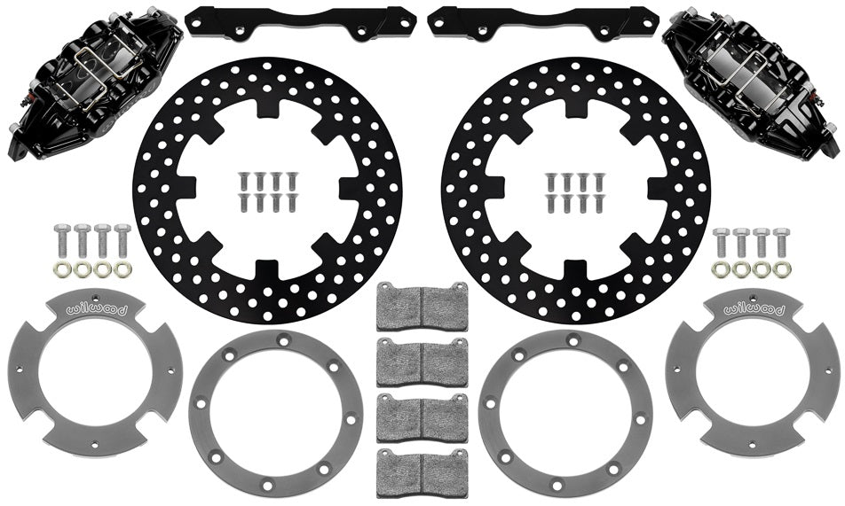 17-21 CAN-AM,X3RS,UTV,FRONT BRAKE KIT,11.25" DRILLED ROTORS,BLACK CALIPERS