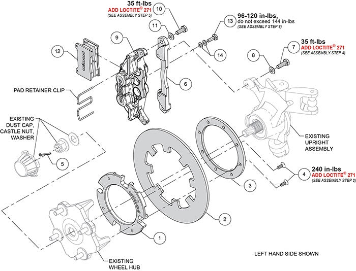 17-21 CAN-AM,X3RS,UTV,FRONT BRAKE KIT,11.25" ROTORS,RED CALIPERS