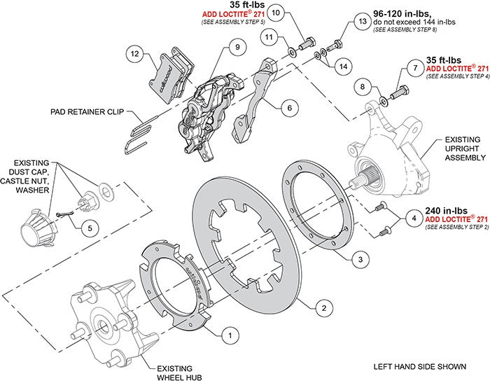 17-21 CAN-AM,X3RS,UTV,REAR BRAKE KIT,11.25" DRILLED ROTORS,RED CALIPERS