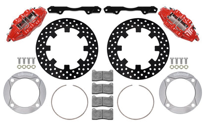 14-23 POLARIS RZR-XP1000,UTV,FRONT BRAKE KIT,11.25" DRILLED ROTORS,RED CALIPERS
