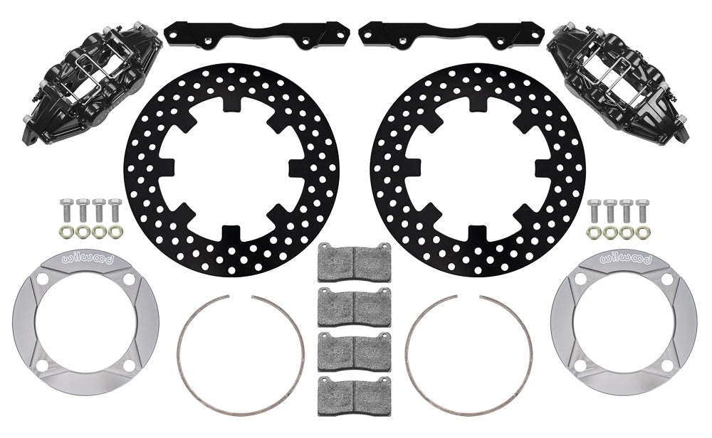 14-23 POLARIS RZR-XP1000,UTV,FRONT BRAKE KIT,11.25" DRILLED ROTOR,BLACK CALIPERS