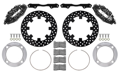 14-23 POLARIS RZR-XP1000,UTV,FRONT BRAKE KIT,11.25" DRILLED ROTOR,BLACK CALIPERS