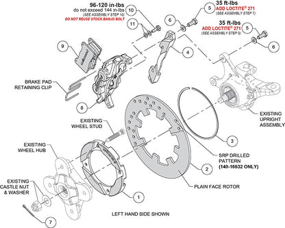 14-23 POLARIS RZR-XP1000,UTV,FRONT BRAKE KIT,11.25" ROTORS,BLACK CALIPERS