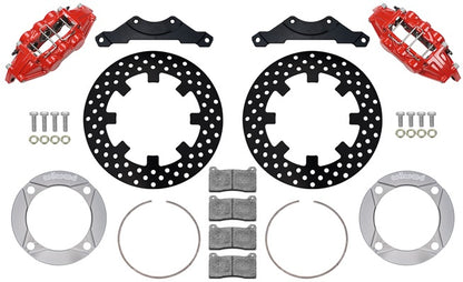 14-23 POLARIS RZR-XP1000,UTV,REAR BRAKE KIT,11.25" DRILLED ROTORS,RED CALIPERS