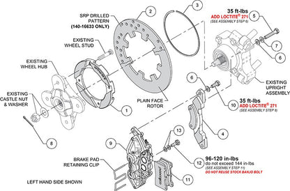 14-23 POLARIS RZR-XP1000,UTV,REAR BRAKE KIT,11.25" ROTORS,BLACK CALIPERS