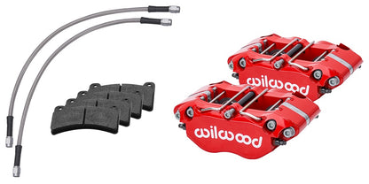 69-83 PORSCHE 911 DYNAPRO CALIPER SET,REAR,WITH LINES,RED