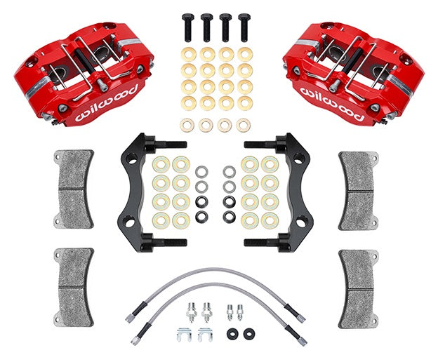 69-83 PORSCHE 911 DYNAPRO CALIPER SET,REAR,WITH LINES,RED