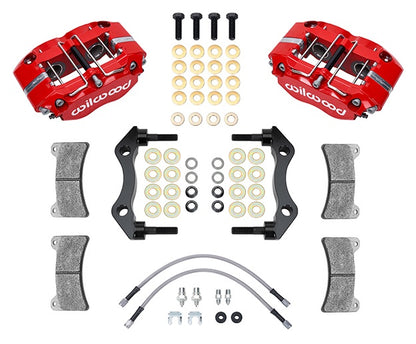 69-83 PORSCHE 911 DYNAPRO CALIPER SET,REAR,WITH LINES,RED