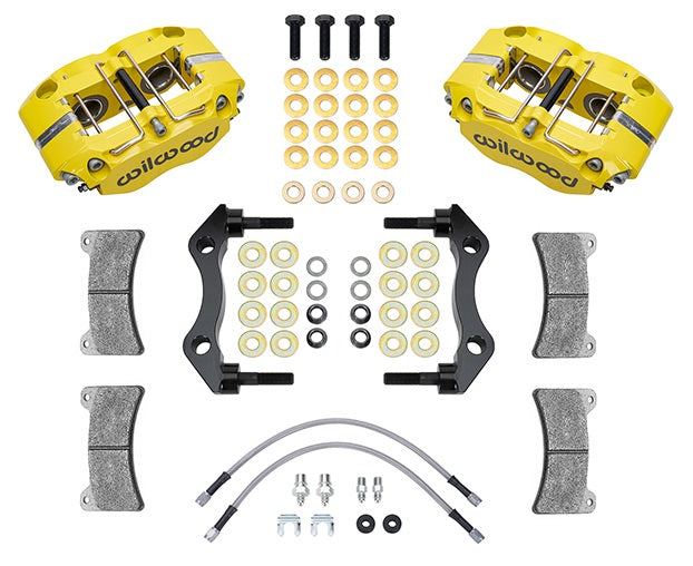 69-83 PORSCHE 911 DYNAPRO CALIPER SET,REAR,WITH LINES,YELLOW