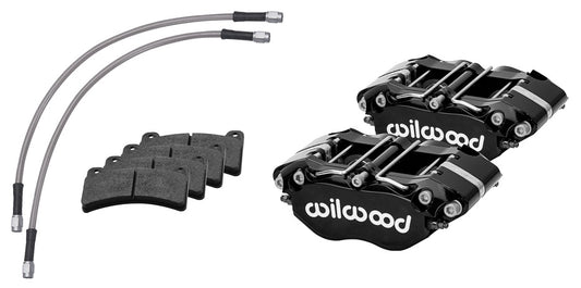 69-83 PORSCHE 911 DYNAPRO CALIPER SET,REAR,WITH LINES,BLACK