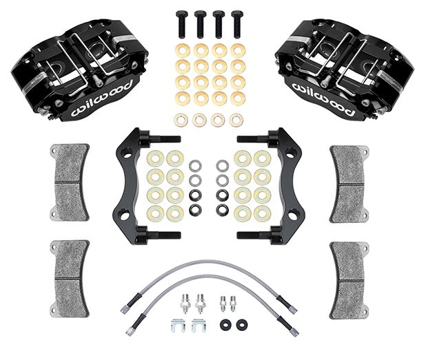 69-83 PORSCHE 911 DYNAPRO CALIPER SET,REAR,WITH LINES,BLACK