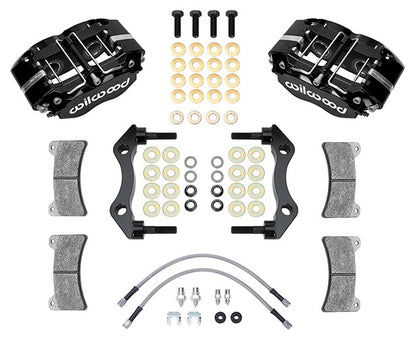 69-83 PORSCHE 911 DYNAPRO CALIPER SET,REAR,WITH LINES,BLACK