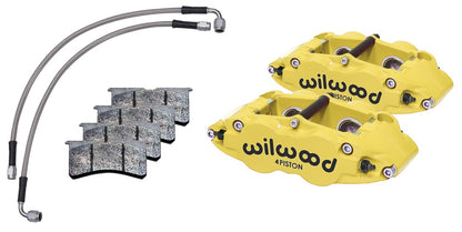 84-89 PORSCHE 911 SUPERLITE CALIPER SET,FRONT,WITH LINES,YELLOW