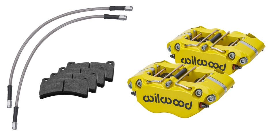 84-89 PORSCHE 911 DYNAPRO CALIPER SET,REAR,WITH LINES,YELLOW