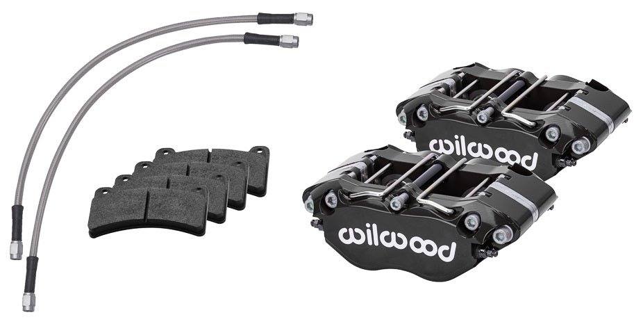 84-89 PORSCHE 911 DYNAPRO CALIPER SET,REAR,WITH LINES,BLACK