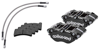 84-89 PORSCHE 911 DYNAPRO CALIPER SET,REAR,WITH LINES,BLACK